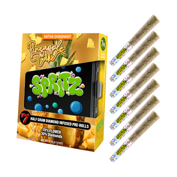 Spritz Pineapple Cake Sativa Infused 7pk Preroll